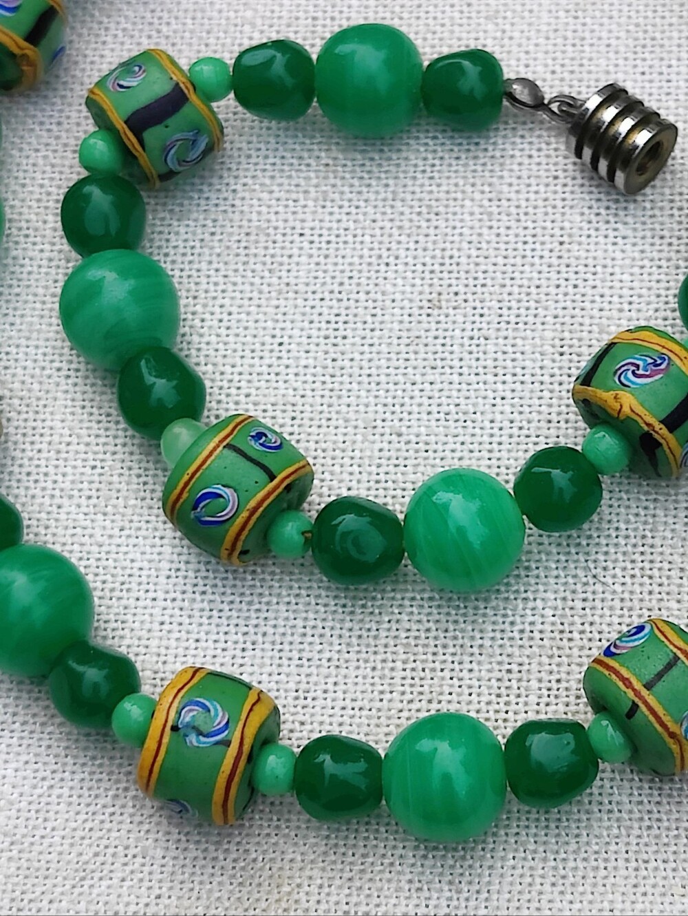 Antique African Trade Beads And  Art Glass Necklace - Picture 7 of 8